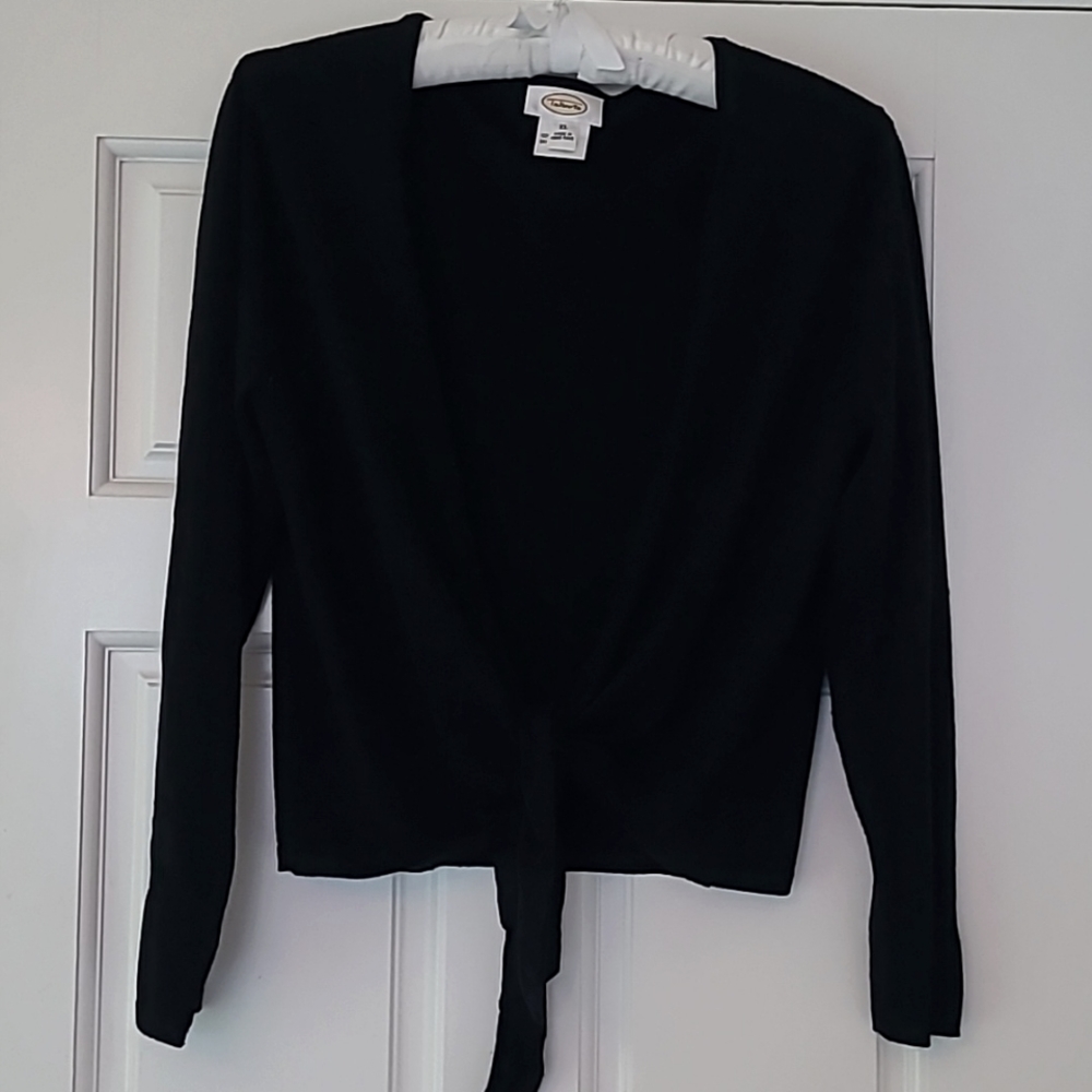 Talbots Tie-front cardigan, 100% merino wool. Very soft 🖤